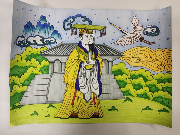 黄帝文化绘画三年级图片